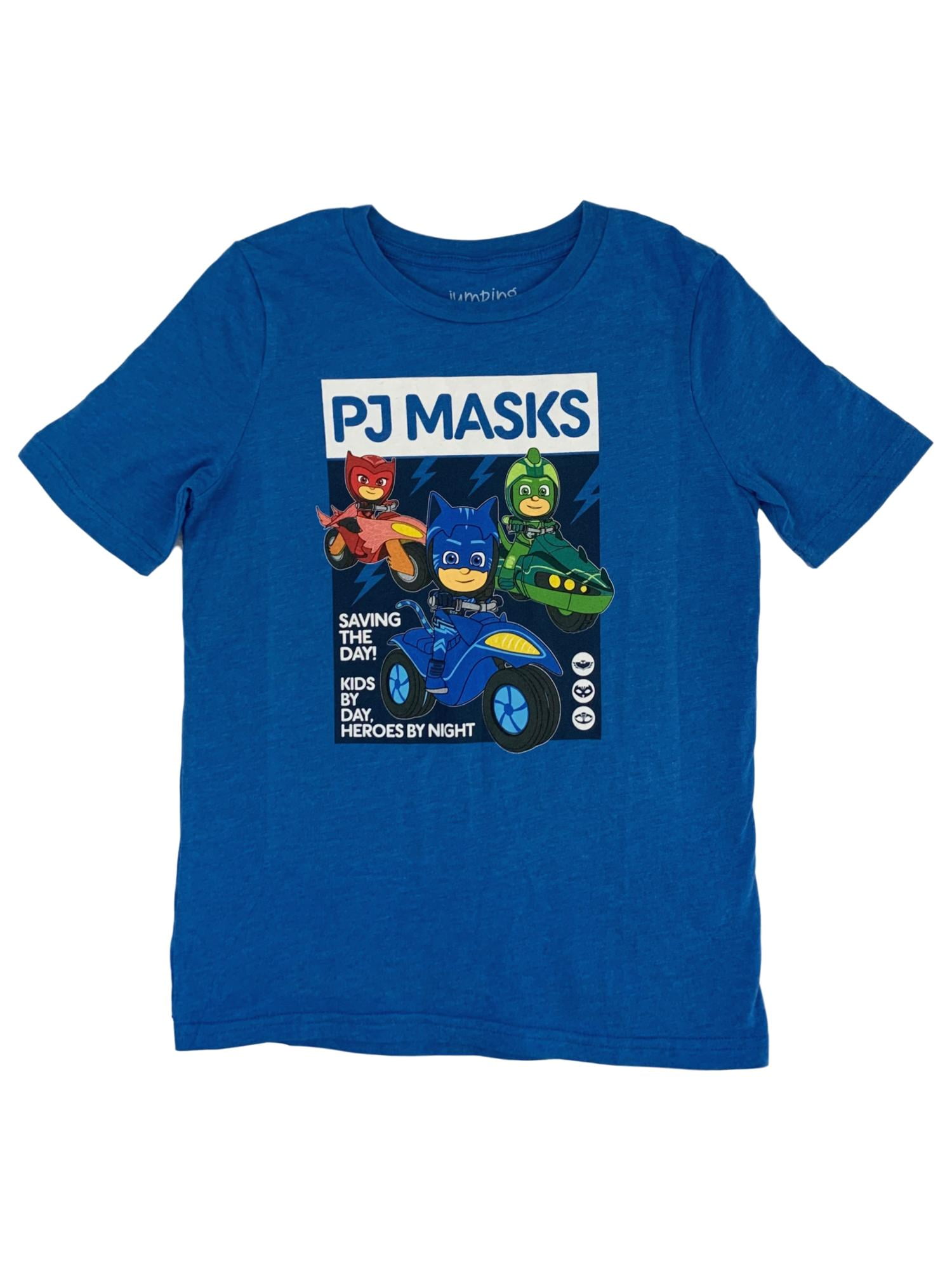 Boys Blue Short Sleeve PJ Masks Saving The Day Tee Shirt T-Shirt 12 ...