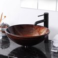 thumbnail image 1 of Aquaterior Retro Round Tempered Glass Vessel Sink P2 with ORB Faucet Mount Ring 1 1/2" Pop Up Drain Combo Set Bathroom Aquaterior Modern, 1 of 9