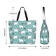 thumbnail image 5 of Balery whiter Snow bear Print Bolsa Tote Estilo Estético con Cremalleras, Bolsa de Hombro, Bolsa de Compras Grande y Plegable, 5 of 8