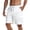 White, variant on Men's Jacquard Textured Cargo Shorts 10" Inseam Summer Fashion Short Pants Elastic Waist Drawstring with Pockets 2026 Streetwear
