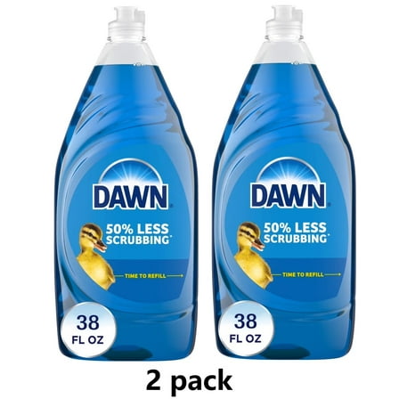 2 pack, Dawn Ultra Dish Soap Liquid, Dishwashing Liquid, Grease Removal, Original, 38oz