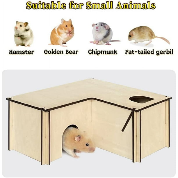 Jaulas Para Ratones Túnel De Madera Para Hámster Casa/juguete De