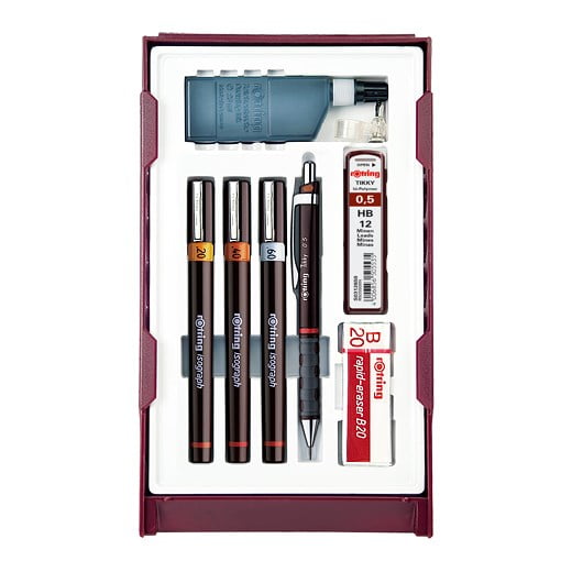 ROTRING - ISOGRAPH COMBI College Set of Technical Pencils 0.2/0.4/0.6