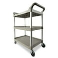 thumbnail image 2 of Rubbermaid Commercial Service Cart, 200-lb Capacity, Three-Shelf, 18.63w x 33.63d x 37.75h, Off-White -RCP342488OWH, 2 of 4