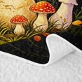 thumbnail image 5 of Homewish Cute Plant Mushrooms Twin Quilt Set,Dreamy Floral Butterfly Stars Twin Coverlet Set,Black Reversible,2pcs, 5 of 7