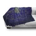 thumbnail image 3 of Detroit Soft Flannel Fleece Blanket, Minimalistic Graphic Cityscape of Detroit City Architecture and Sky Elements, Cozy Plush for Indoor and Outdoor Use, 70" x 90", Blue and Yellow, by Ambesonne, 3 of 6