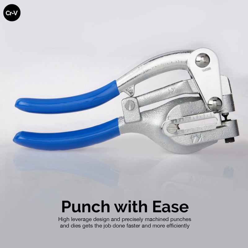 Neiko 02612A Hand Held Power Punch and Sheet Metal Hole Punch Kit, Cr-V 3/32" x 9/32
