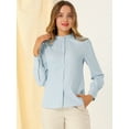 thumbnail image 3 of INSPIRE CHIC Chemises à Manches Longues pour Femmes avec Col Montant et Boutons, 3 of 6