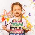 thumbnail image 3 of Pioneer Flower Floral Print Pattern Kids Aprons for Girls and Boys,Adjustable Neck Strap Toddler Aprons for Kids Cooking Baking, 3 of 7