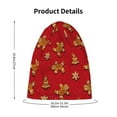 thumbnail image 4 of Honeii Gingerbread Man Print Kids Knit Beanie Watch Hat ,Knit Cap for Boys and Girls, 4 of 7
