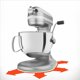 thumbnail image 3 of 5X Alfombrilla Deslizante para Batidora, Alfombrilla Deslizante para Batidora para Professional 600 Series 5-8 Quart Bowl Lift Stand Mixer Slider Mat, 3 of 5
