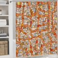 thumbnail image 5 of Bathroom Set with Shower Curtain Sets and Rug, Wood and Leaves Pattern Printed on Bathroom Rugs and Shower Curtain Sets, Designed for Farmhouse Boho Contemporary Bathrooms, 72 x 72 inches, 5 of 8