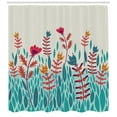 thumbnail image 3 of Ambesonne Botanical Shower Curtain, Doodle Poppy Flowers, 69"Wx84"L, Multicolor, 3 of 3