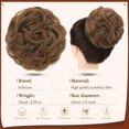 thumbnail image 2 of HSHDLDF SOFEIYAN Pince à Griffes Chignon Décoiffé Pièce de Cheveux Chignon Ondulé Bouclé Pince à Griffes Chignon Queue de Cheval Postiches Synthétiques Ébouriffés Extensions de Cheveux Chouchou Postiche pour Femmes, Brun Clair, 2 of 7