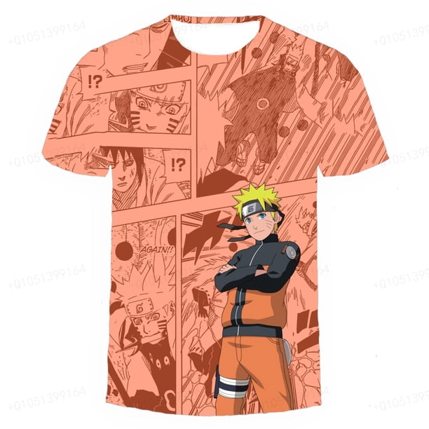 Japanese Boy Naruto Anime T-shirt, Fashionable Short Sleeved Shirt Children's Leisure Cool Kakashi Summer 3d Printed Boy T-shirt100 Gao Jinjia LED