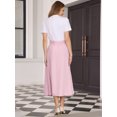 thumbnail image 5 of DARING DIVA Women's A Line Elastic High Waist Maxi Skirts XL Pink, 5 of 7