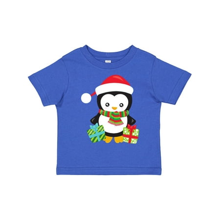 

Inktastic Christmas Penguin Penguin with Santa Hat Gifts Gift Toddler Boy or Toddler Girl T-Shirt