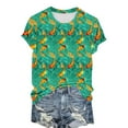 thumbnail image 4 of Tee for Women 2025 Cute Print Short Sleeve Tunic Tshirt Cotton Crewneck Blouse Tees Dressy Casual Shirts, 4 of 4