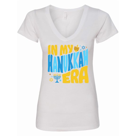 Inktastic In My Hanukkah Era Women's V-Neck T-Shirt