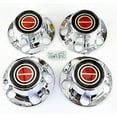 thumbnail image 2 of BB Auto Ensemble de 4 Nouveaux Capuchons Centraux de Moyeu de Roue Chromés Rouges de Remplacement pour Camion Ford F150 Bronco Fourgonnette 1980-1996, 2 of 4
