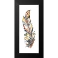 thumbnail image 2 of Tre Sorelle Studios 12x24 Black Modern Framed Museum Art Print Titled - Tribal Feather Single I, 2 of 5
