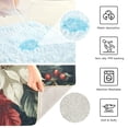 thumbnail image 3 of Yayeee Bath Rug for Bathroom Floor Non Slip Contour Fluffy Soft Absorbent Mat, 20"x24", White Christmas Leaves, 3 of 7