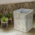 thumbnail image 2 of nu steel Stone Hedge Resin Decorative Small Trash Can Wastebasket Garbage Container for Bathroom, 2 of 6
