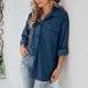 thumbnail image 5 of Pntutb moda mujer manga larga frente abierto ropa de abrigo suelta blusa sólida abrigo Tops bolsillos blusa liquidación Pntutb Pntutb-5979, 5 of 6