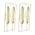 thumbnail image 2 of Gold Feather Wall Art, Iron Gold Wall Decor  For Living Room For Study, 2 of 8
