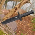 thumbnail image 6 of DISPATCH 12" Hunting Knife with Rubber Sheath, Fixed Blade Bowie Knife with Non-slip Handle for Camping, Bushcraft, Outdoor, 6 of 9