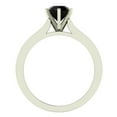 thumbnail image 3 of 6 Prong Set Black Diamond Engagement Ring Accented Shank 3/4 Carat Total Weight 14K White Gold, 3 of 5