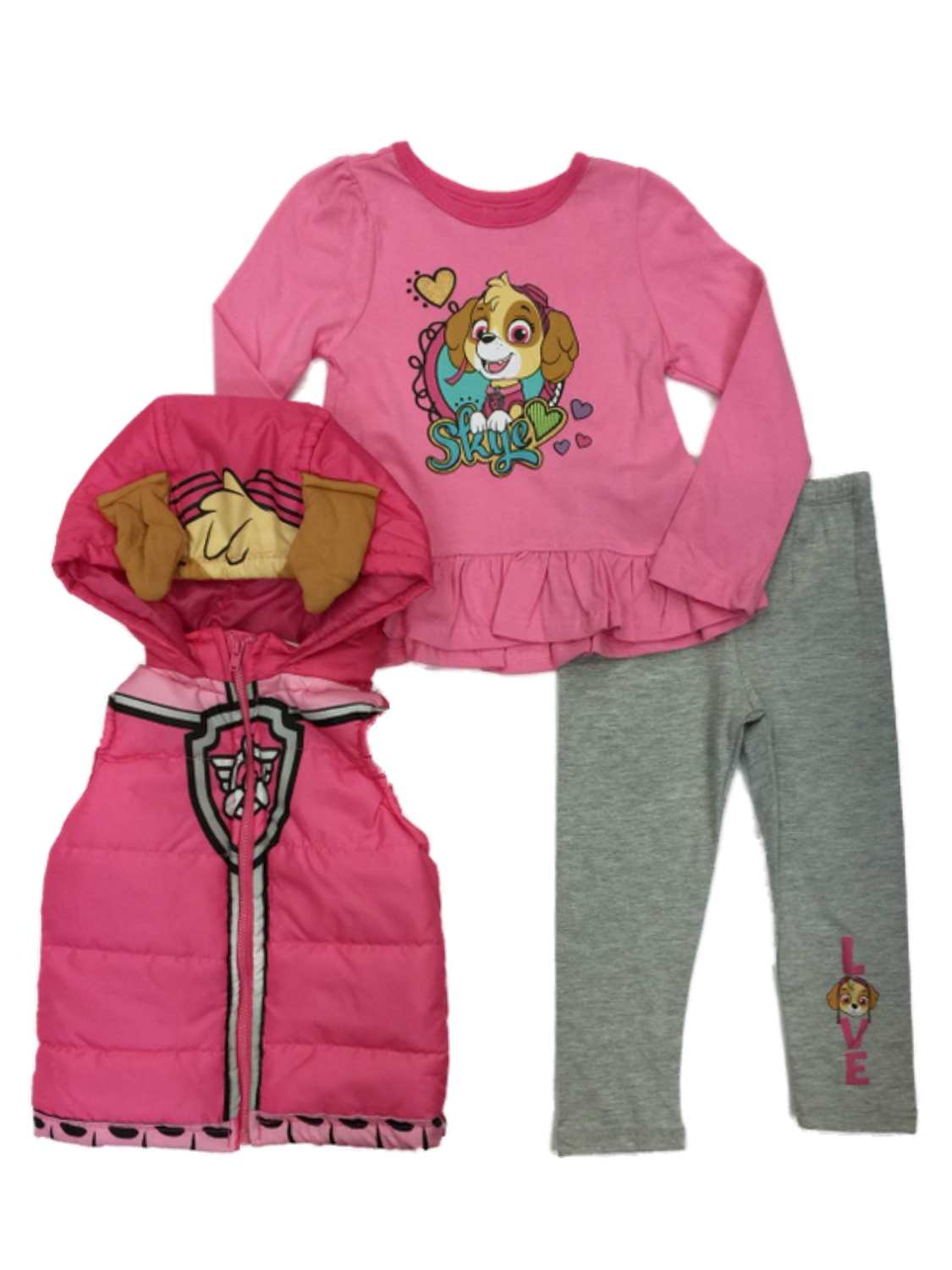 Pink 3pce breakfast//dinner set Paw Patrol Skye