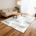 thumbnail image 4 of Modern Abstract 5x7 Area Rug, Washable Non Slip Soft Low Profile Indoor Rug, Textured Neutral Floor Rug for Living Room, Bedroom, Dining Room & Office, 4 of 13