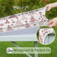 thumbnail image 6 of White Christmas Tree Pattern Square Fitted Tablecloth with Elastic Edge,Square Table Cover,Washable Elastic Table Cover for Home Kitchen Party Decor 36"x36", 6 of 6