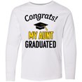 thumbnail image 3 of Inktastic Congrats My Aunt Graduated with cap Long Sleeve Youth T-Shirt, 3 of 5