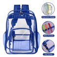 thumbnail image 4 of PayUSD Clear Backpack Heavy Duty Stadium Approved Waterproof PVC Transparent Book Bag with Reinforced Strap for School Work Travel Festival, Blue, 4 of 9