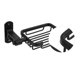 thumbnail image 5 of Black wall mounted soap dish, soap holder, bathroom storage shelf, 5 of 5
