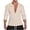 Beige, variant on Mens Muscle Henley Shirts Stretch Slim Fit Textured Knit Workout Tops Short Sleeve Button Down Casual Stylish Clothes