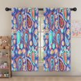 thumbnail image 5 of Blackout Kids Curtains,Blue Paisley and Floral Pattern Childrens Insulated Curtains Set Of 2,Bedroom Essentials,Toddler Room Decor 52x63in(132x160cm), 5 of 5