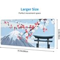 thumbnail image 3 of Japanese Cherry Blossom Gaming Mouse Pad, Blue and White Extended Large Mouse Mat Desk Pad, Stitched Edges Mousepad, 3mm Thick Long Non-Slip Rubber Base Mice Pad, 31.5 X 11.8 Inch, 3 of 6