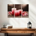 thumbnail image 2 of Elephant Stock Spa Pink Candles Wall Art - Horizontal Multi Panel Canvas - Living Room Wall Decor - Wellness Multi Panel - Brown And Gray Decor - 23" x 14", 2 of 4