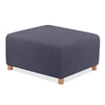 thumbnail image 1 of CHOK 2024 S/L Ottoman Covers Slipcover Stretch Ottoman Cover Folding Storage Stool Protector Rectangle Slipcover with Elastic Bottom Gray, 1 of 7