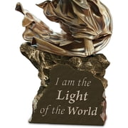 The Bradford Exchange Light of The World Religious Illuminated Cold-Cast Bronze Jesus Sculpture 11-inches
