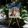thumbnail image 4 of Hello Winter Cavalier King Charles Spaniel Welcome Snowy Night Watercolor Vintage Vertical Matte Canvas Poster Dog Lover Gifts Wall Art Home Decor - 01011, 4 of 5