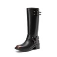 thumbnail image 1 of Botas DREAM PAIRS Altas de Moto con Punta Cuadrada y Hebillas, 1 of 9
