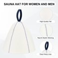 thumbnail image 2 of Uxcell 1-Pack Sauna Hat for Women and Men, Felt Sauna Cap Vaporarium with Mat Soft Durable Comfortable Breathable [Blue], 2 of 7