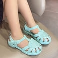 thumbnail image 6 of Xfvqtps Kids Girls Jelly Sandals Closed Toe Princess Flat Summer Beach Waterproof Fisherman Gladiator Sandals, 6 of 9