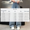 thumbnail image 3 of Guluxicc Girls Baggy Jeans Kids Denim Pants Straight Wide Leg Streetwear Girl Treandy Pants Elastic Waist 5-14 Years, 3 of 9