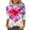 Light Red, variant on Valentine's 3/4 Sleeve Tops for Women Dressy Heart Printed Shirts Crew Neck Holiday Tunics Three Quarter Length Sleeve T-Shirt Cute Funny Outfits 2026 Summer Tops