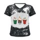 thumbnail image 3 of Tops Para Mujer Tops Con Estampado Navideño Blusa Con Letras Divertidas Camisetas Casuales Con Cuello en V Camisetas de Manga Corta Odeerbi  ODB180256, 3 of 6
